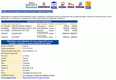 Sistema de Pago En Linea Parte 1: datos de la compra y del comprador.
