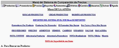Sistema Comparacion Precios Menu de Ayuda (15K)