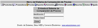Sistema Comparacion Precios Menu (9K)