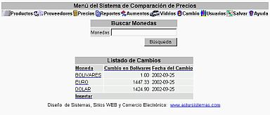 Sistema Comparacion Precios Monedas (12K)